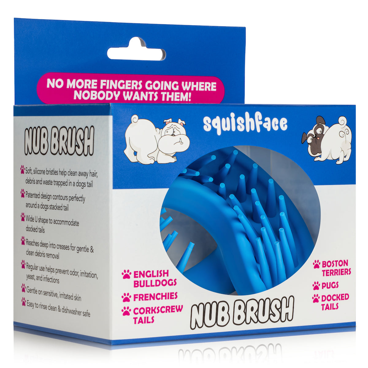 Squishface Nub Brush – Corkscrew Tail Cleaning Brush for Dogs -- Wholesale