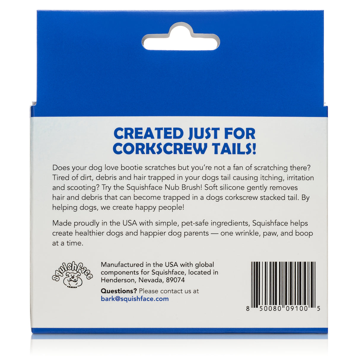 Squishface Nub Brush – Corkscrew Tail Cleaning Brush for Dogs -- Wholesale