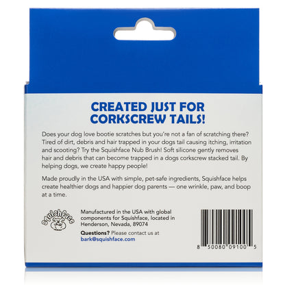 Squishface Nub Brush – Corkscrew Tail Cleaning Brush for Dogs -- Wholesale
